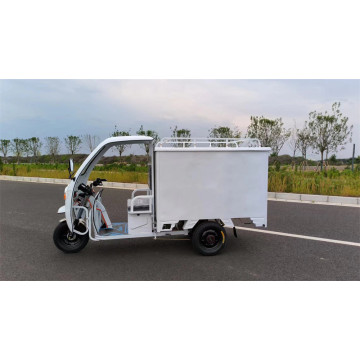 Semi-closed cab electric tricycle