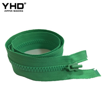 5# derlin long chain plastic pillow separable two ways resin craft zippers roll with thumb puller