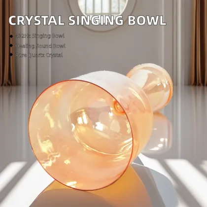 Cosmic Light Crystal Singing Bowl - Premium Quality for Sound Bath Healing