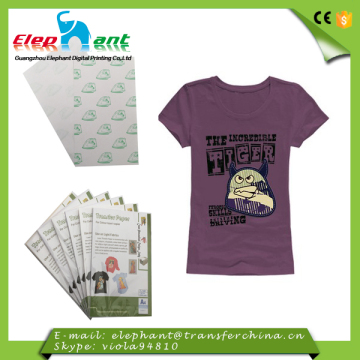 A4 size no cut heat transfer paper light cotton large promation