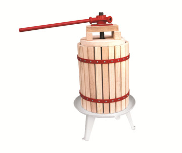 Homemade Basket Fruit Press 18L with Removable Stand - Apple Pear Wood Juice Press 