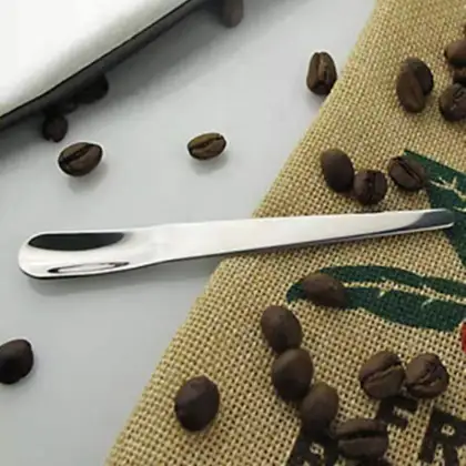 Silver Brass Stainless Steel Espresso Coffee Spoon - Coffee Dessert Spoon