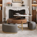 Modern Lift-Top Round Coffee Table