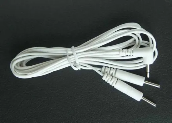 2.0mm Two Pin Leads Tens Electrode Lead Wire Cable With 3.5mm Dc Plug For Muscle Stimulator