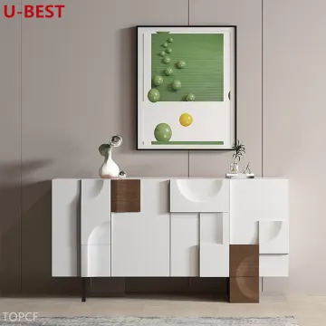 Modern Black Sideboard Cabinet for Dining Room