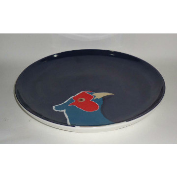 Colorful glaze ceramic plate ,customized designs are welcome