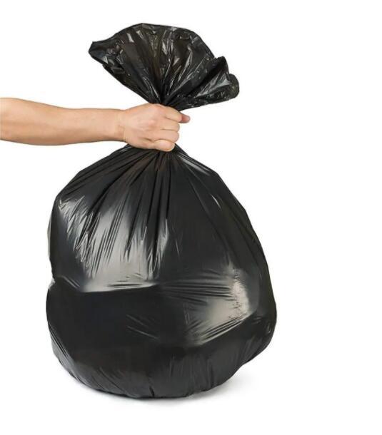 Trash Bags for 55 Gallon 50 Case w/Ties Large Black Garbage Bags