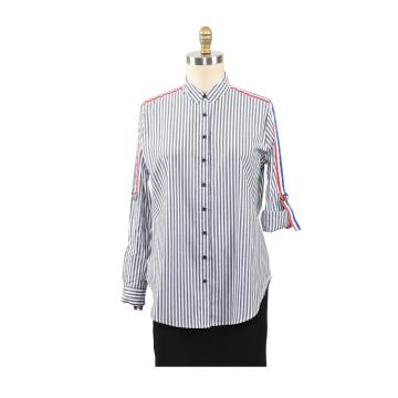 New Blouse Women Casual Striped Top Shirts Blouses