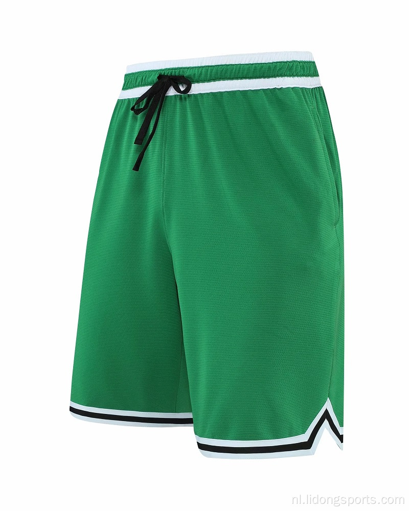 Zomerheren mode basketbal shorts ademende sportschool shorts