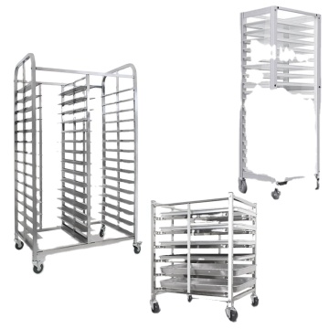 Stainless Steel Rack Tray Trolley 60x40 with 15/16/32 Trays for Drying/Baking