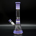 Purple transparent glass hookah