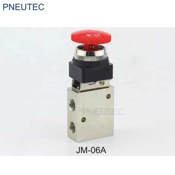 JM Series 3-Way Stop Type Machine Control Valves for Pneumatic Machinery with Round Button