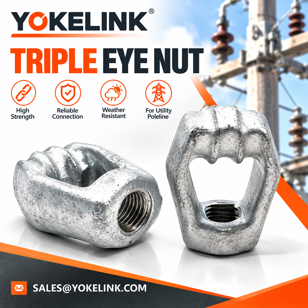 Triple Eye Nuts Poleline Hardwares