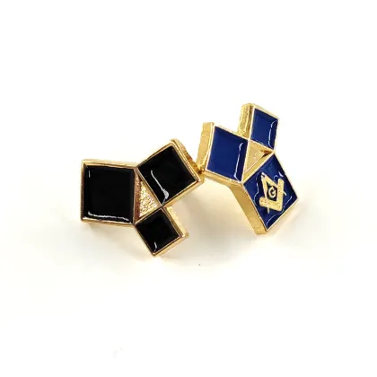 Personalized Masonic Pin: The 47th Problem of Euclid, a Three-Square Lapel Emblem