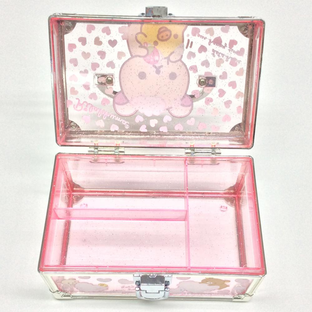 Plastic portable jewelry storage box