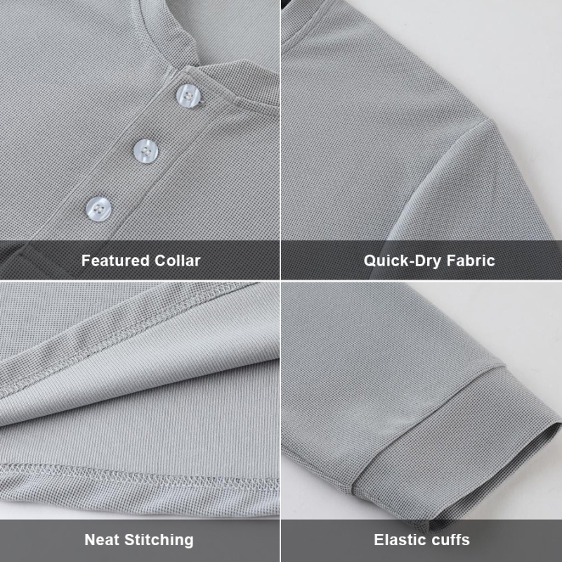Waffle button Running long sleeve shirt