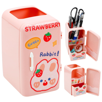 Cute Unique Refrigerator Shaped Pen Holder for Desk Organization