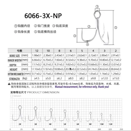 Free Sample Triple Strength BKK 6066-3X Treble Fish Hooks for Wholesale