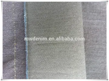 China Indigo Double-face Stretch Ribbed Twill Knit Denim Fabric
