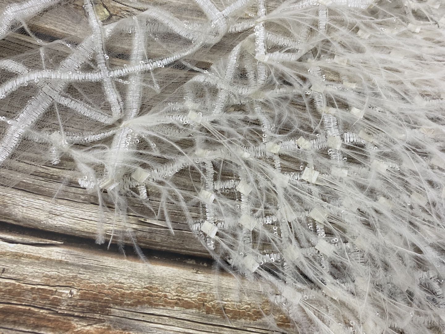 Feather Embroidery Fabric