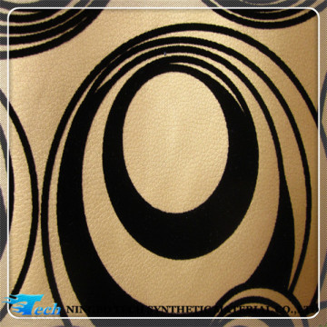 pu flcoking artificial sofa leather for colombia market(cuero sinteticos para muebles)