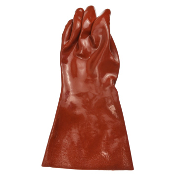 Guanti rivestiti in PVC rosso scuro 14 &#39;&#39;