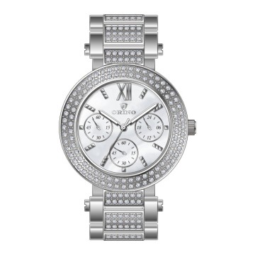 Alloy Quartz Woman Watch with Cz Stone