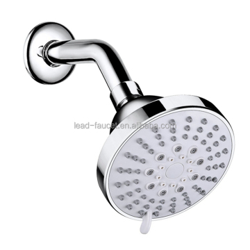 6-Function ABS Plastic Rainfall Shower Head for Hotel Bathroom - 4 Inch