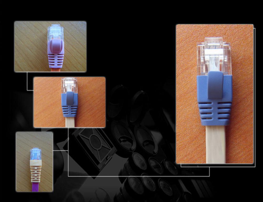 UTP Cat6 30AWG شقة التصحيح الحبل