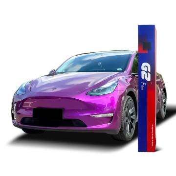 Ultra Glossy Metallic Purple Car Wrap Vinyl - Best Performance Color Change Film Wholesale