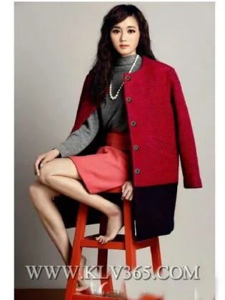 Hot Sale Fashion Winter Warm Women′s Woolen Coat