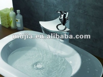 Newly Bathroom Basin Sink Chrome Mix Tap Waterfall Faucet