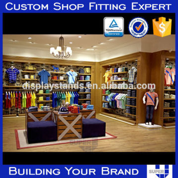 2016 Luxury Store Fixture Children Clothes Wooden Decor Design Clothes Shop