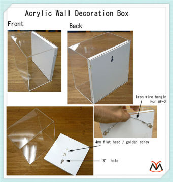 costumed acrylic box,white acrylic box,clear acrylic display box