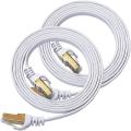 Płaski, gigabitowy ekranowany kabel LAN RJ45 CAT7 Ethernet