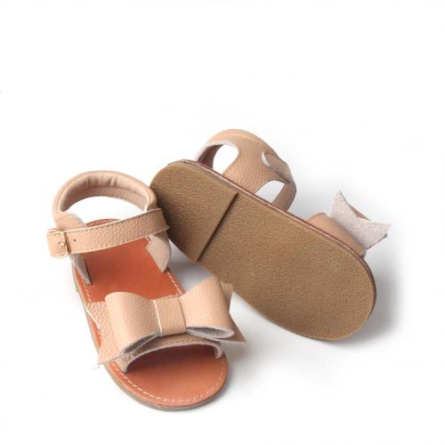 Cute Bow Leather Kids Sandals