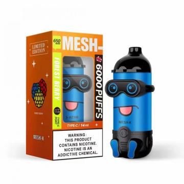 Mesh-K 6000パフ使い捨てキットポッド卸売