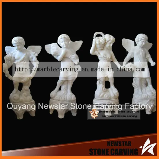 Garden Stone Sculptures of Lovely Children Angels Nss025