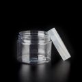 plastic cosmetic cream jar with screw lid