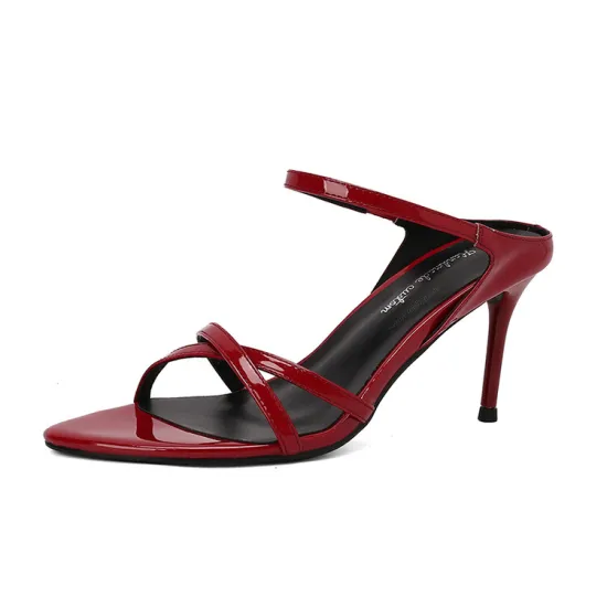 Stiletto Pointed Open Toe Strap Slingback Sandal