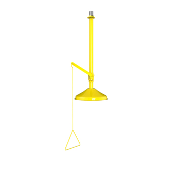 Laboratory Emergency shower Wall-mounted yellow