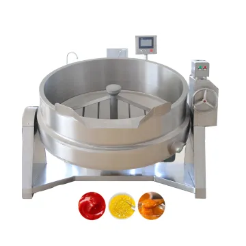 Stainless Steel Electric Oil Heating Mixer Jacketed Kettle with Agitator