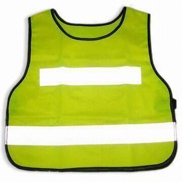 Reflective Safety Vest in Various Colors, Made of 100% Polyester Tricot