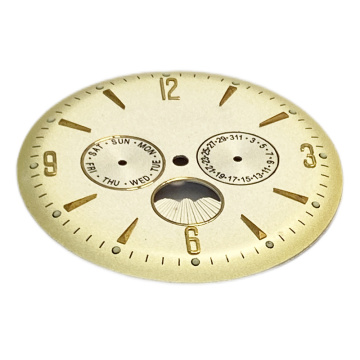 Pie Pan Watch Dial in Punkte lume