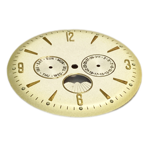 Pie Pan Watch Dial in Punkte lume