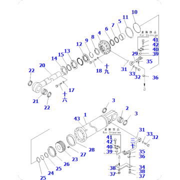 Bulldozer D475A-5 cylinder assembly 707-01-0G830