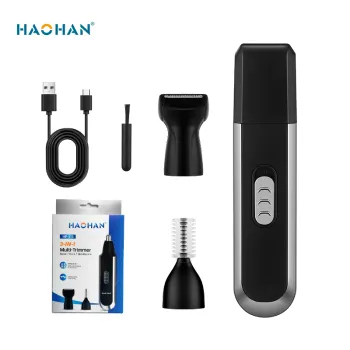 Haohan Electric 3-in-1 USB Nose and Facial Hair Trimmer Kit