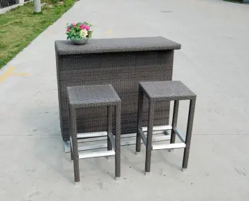 High Chairs and High Table Outdoor Rattan Wicker Bar Furniture