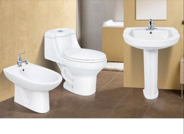 toilet basin combination for apartment building construction
