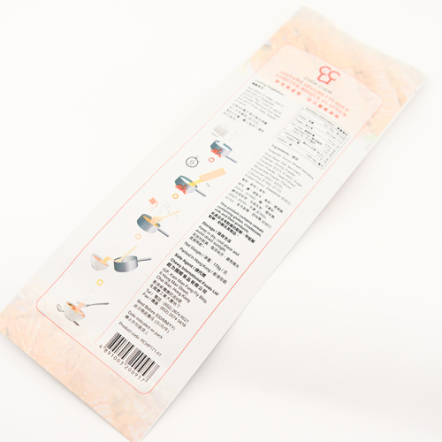 Bolsa de plástico de aluminio para envasado de alimentos preparados.
